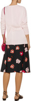 Thumbnail for your product : Rochas Pleated Floral-Print Silk Midi Skirt
