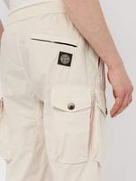 Thumbnail for your product : Stone Island Logo Patch Cotton Blend Cargo Trousers - Mens - Cream