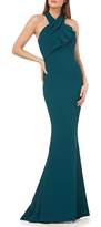 Thumbnail for your product : Carmen Marc Valvo Twisted Halter Trumpet Gown