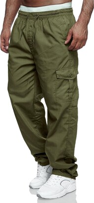 Women's Hiking Cargo Pants 7/8 Lightweight Solid Drawstring Elastic Waisted  Tapered Jogger Pantalones with Multi Pockets (M, Gray-P)