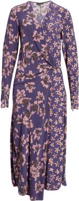 Rag & Bone Odette Floral Print Long Sleeve Midi Dress