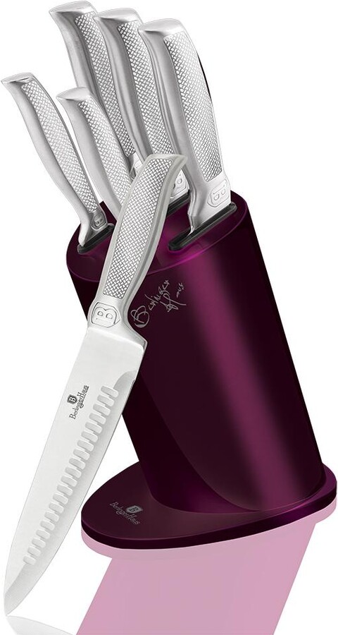 Berlinger Haus 6-Piece Knife Set with Stainless Steel Stand Kikoza Purple  Collection