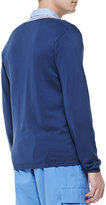 Thumbnail for your product : Armani Collezioni Knit Cardigan with Contrast Placket