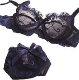 Thumbnail for your product : pujingge-CA Women Push up Lace Bra and Panty Floral Bridal Lingerie Sets