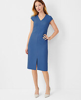 Thumbnail for your product : Ann Taylor Cap Sleeve V-Neck Sheath Dress