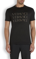 Thumbnail for your product : Versace Black embellished cotton T-shirt