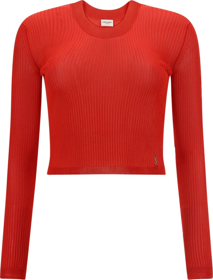 Saint Laurent Red Sweater - ShopStyle