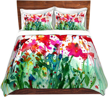 DiaNoche Designs DiaNoche Duvet Cover Sets Microfiber by Kathy Stanion - Walk Among the Flowers 08