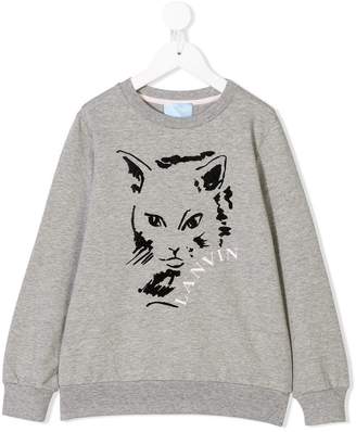 Lanvin cat print sweatshirt