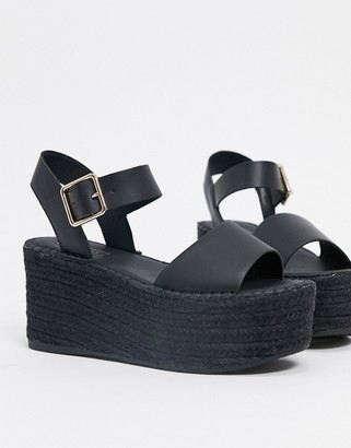 topshop black platform sandals