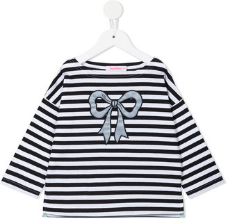 Familiar stripe and bow T-shirt