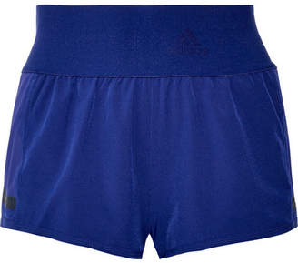 adidas by Stella McCartney Climacool Train Mesh-trimmed Stretch Shorts - Royal blue