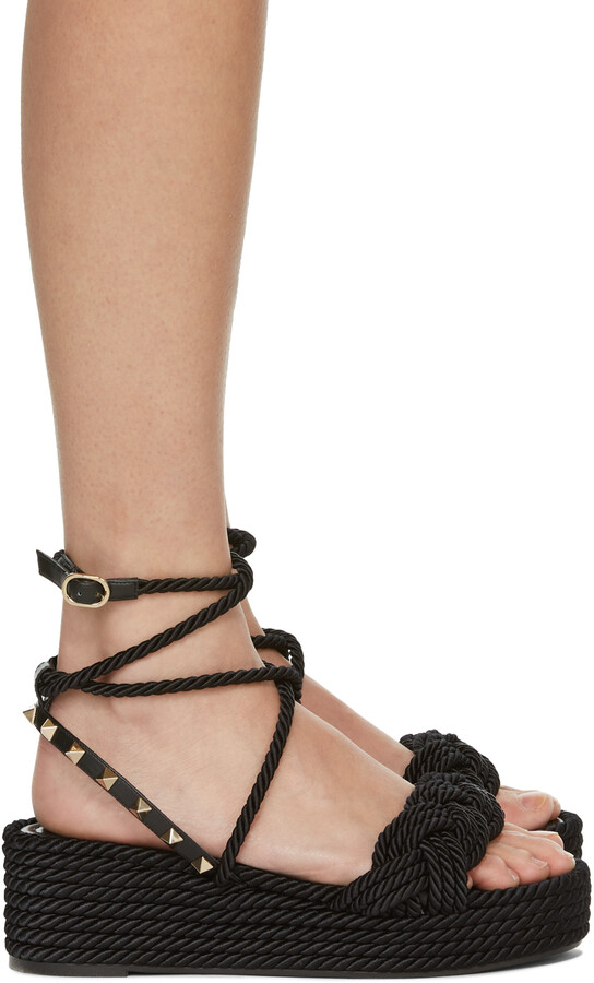 valentino rockstud platform sandals