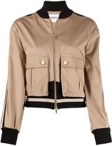 Thumbnail for your product : Iceberg Stripe-Print Cropped Bomber Jacket