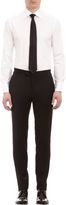 Thumbnail for your product : Barneys New York Piped Wool Gabardine Trousers-Black