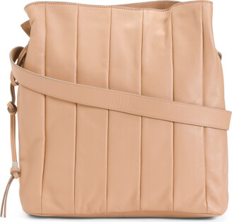 Vince Camuto Leather Dario Pleated Shoulder Bag