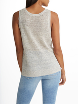 Thumbnail for your product : White + Warren Linen Blanket Stitch Tank