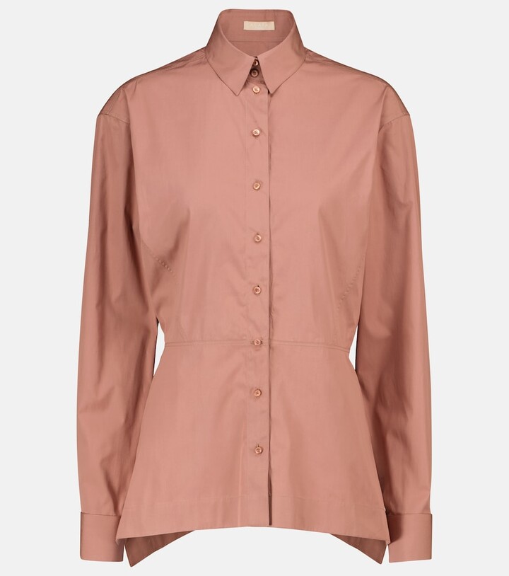 Alaia Cotton poplin peplum shirt