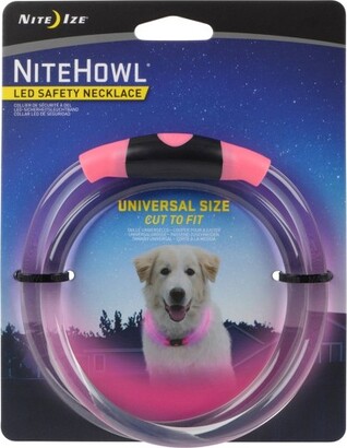 Nite Ize Howl LED Safety Necklace Adjustable Dog Collar - Pink