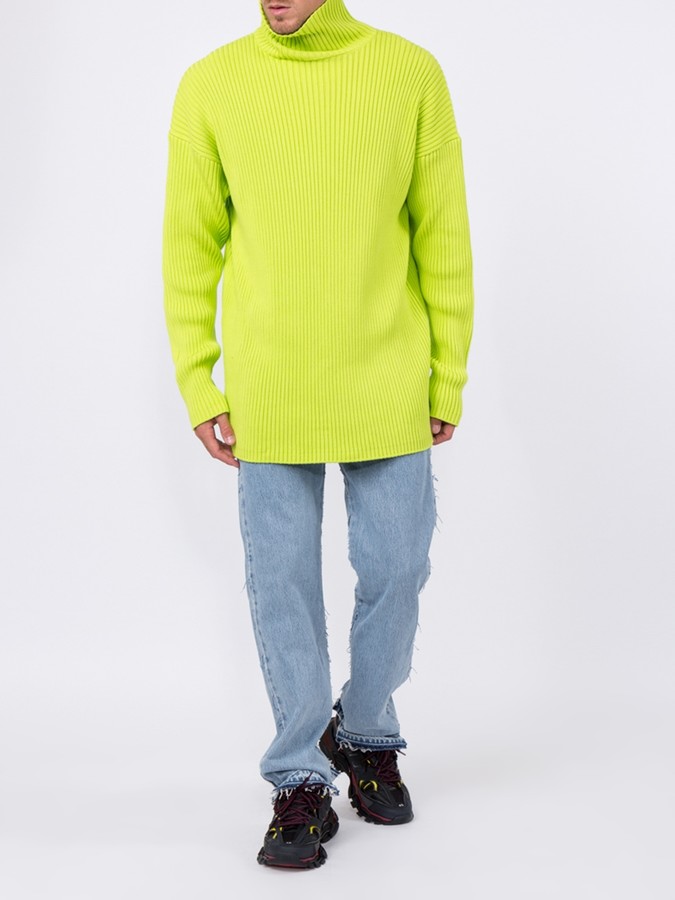 lime green balenciaga sweater