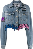 blue jean jacket with lace