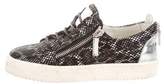 Thumbnail for your product : Giuseppe Zanotti Embossed Suede Low-Top Sneakers