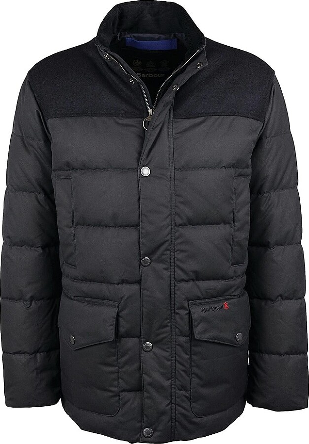 Mens Quilted Jacket With Corduroy Shoulder | ShopStyle