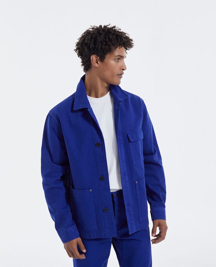 mens blue canvas jacket