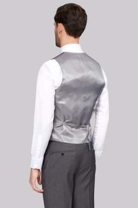 Moss Bros Tailored Fit Grey Tonic Waistcoat