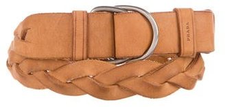Prada Woven Leather Belt