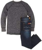 Thumbnail for your product : 7 For All Mankind Boys' Henley Tee and Jean Set - Little Kid