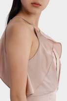 Thumbnail for your product : NEW Tokito Collection Ruffle Neck Satin Maxi Dress Champagne