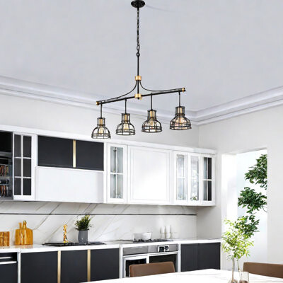 Trent Austin Design Mid-century Modern 4-light Kitchen Island Pendant Lights Dining Room Hanging Light Fixtures Over Island Or Table