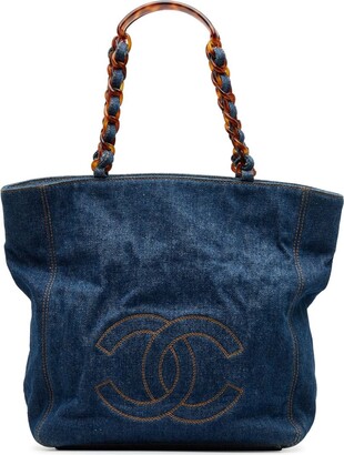 Chanel Deauville Navy Denim - Jeans Tote Bag (Pre-Owned) - ShopStyle