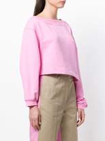Thumbnail for your product : MSGM asymmetric cropped sweatshirt