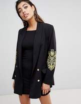 Thumbnail for your product : Ivyrevel Double Breasted Blazer With Embroidery At Sleeves