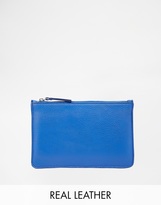 Thumbnail for your product : Warehouse Flat Leather Pouch Clutch Bag