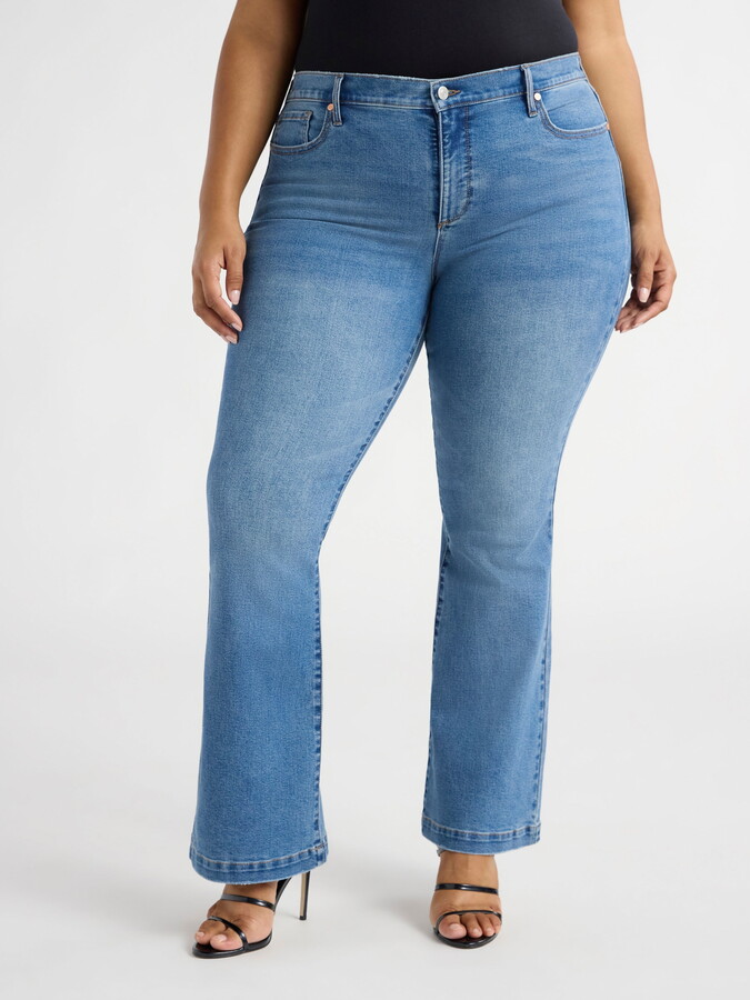 Sofia by Sofia Vergara Women’s Melisa Flare High Rise Jeans, 30.5″, 32.5″ and 34.5″ Inseams, Sizes 0-28