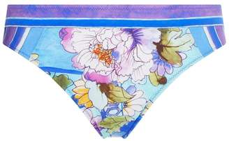 Gottex Floral Stripe Bikini Bottoms