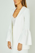 Thumbnail for your product : Studio Mouthy White Open Fluted Sleeve Blazer