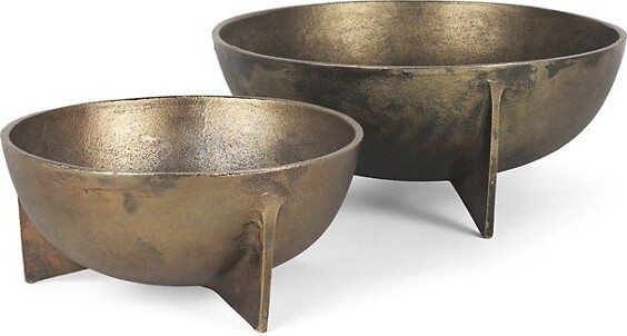 Mercana Quita Bowl, Set of 2 in Gold