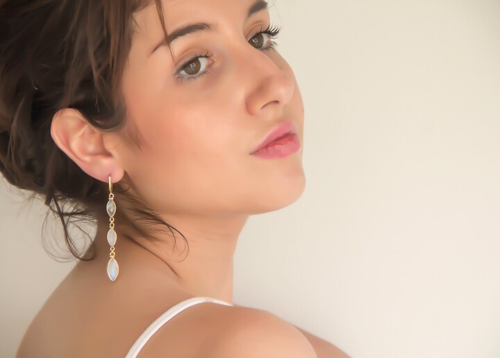 Etsy June Birthstone Earrings Birthstone Gift Ideas Rainbow Moonstone Earrings Dangle Earrings Free Shipping