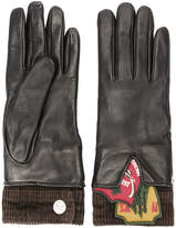 Thumbnail for your product : DSQUARED2 patch detail gloves
