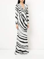 Thumbnail for your product : Roberto Cavalli zebra print maxi dress