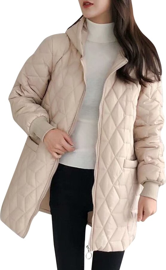 NJGRAE Womens Lightweight Long Down Jacket Ultra Light Packable Hooded