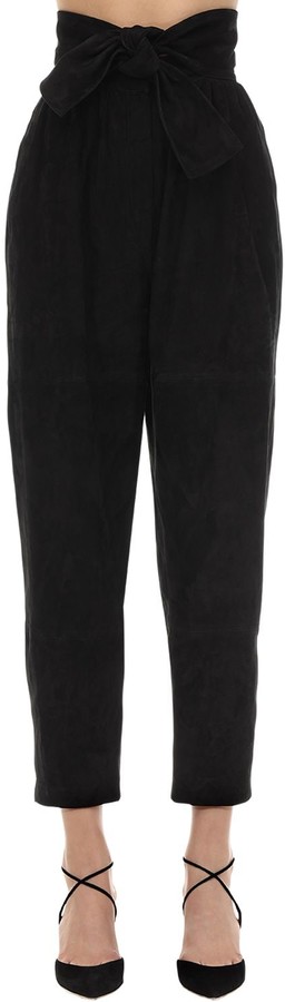 black suede trousers
