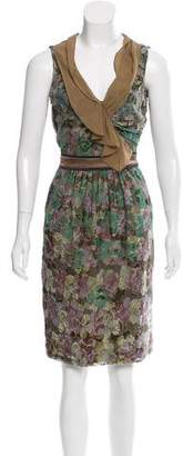 Etro Velvet Floral Print Dress