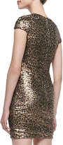 Thumbnail for your product : Just Cavalli Sequined Leopard-Print Short-Sleeve Minidress