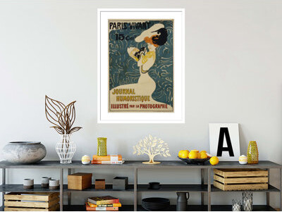 Paris Vivant Poster by Edmond Marie Petitjean -Framed Giclee Print