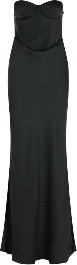 Rotate by Birger Christensen Long Dress In Black Polyester